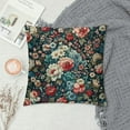 thumbnail image 2 of JEUXUS Square All Flowers Bloom Together Short Plush Pillowcase White, 2 of 5