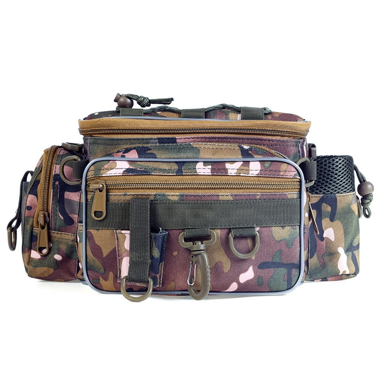 Waterproof Fishing Tackle Bag Waist Shoulder Pack Box Reel Lure Gear  Storage Bag