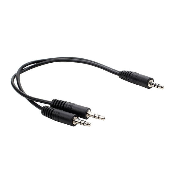 Headsets Microphone Splitter Cable for 3.5mm Headphones Sound Adapter Converter 3.5mm Male to Double 3.5mm Male