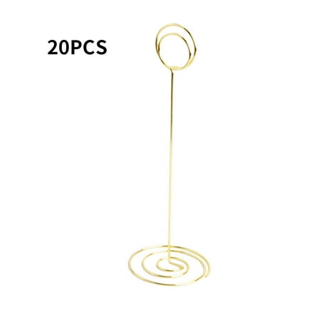 Wweixi 20pcs Table Number Holder Round, Round Brass Table Numbers