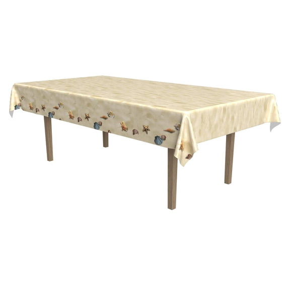 Beistle Beach Table Cover, 54-Inch by 108-Inch, 54" x 108", Multicolored