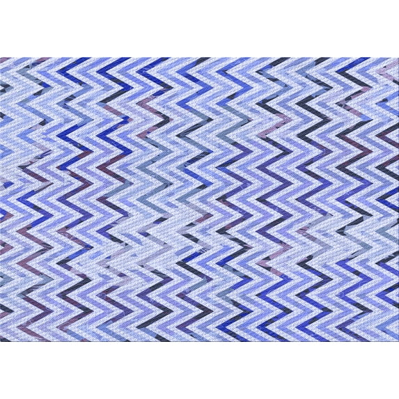 Ahgly Company Machine Washable Indoor Rectangle Transitional Heavenly Blue Area Rugs, 3' x 5'