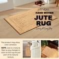 thumbnail image 2 of Savi Home Jute Hand Woven Reversible Area Rug, Natural, 24 x 36 inches, 2 of 5