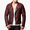 Red, variant on Mens Red Leather Jacket Quilted Stylish Party Wear Jacket Christmas Gift For Him