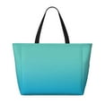 thumbnail image 2 of Kdxio Teal Turquoise for Beach Bag for Women Large Beach Tote Bag Waterproof Sandproof Swim Bag with Zipper Pockets Beach Vacation Travel, 2 of 7