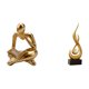 thumbnail image 1 of Estatua de fuego de pensador abstracto, decoración para mesa, sala de estar, estante de oficina, estantería de escritorio, adorno artesanal, recuerdo, 1 of 8