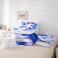 thumbnail image 6 of Manfei Girly Blue Axolotl Bedding Comforter Set 7 Pieces for Kids, Kawaii Rose Floral Full Bedding Set, Mystic Stars Galaxy Reversible Fitted Sheet Flat Sheet, Luxury Bedroom Decor, 6 of 8