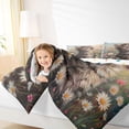 thumbnail image 4 of jejeloiu Colorful Cute Flower 7-Piece Twin Bedding Sets Kids,Kawaii Pet Animal Cat Bedding Comforter Set,Reversible, 4 of 7