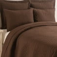 thumbnail image 2 of Regent Diamond Solid Cocoa Brown Twin 2 Piece Quilt Set, 2 of 5