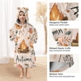 thumbnail image 3 of FORMRS Wearable Blanket Hoodie with Sleeves for Kids Cozy Flannel Sweatshirt, Campfire Pattern, 3 of 7