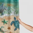 thumbnail image 3 of Orinice Beach Shower Curtain, Sea Turtle Starfish Ocean Shower Curtains for Bathroom, Tropical Seashell Blue Ocean Aesthetic Bathroom Decor with Hooks Set  36x72, 3 of 7