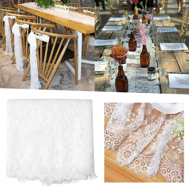 Mashaouyo Clearance Wedding Lace Table Flag Family Table Decoration Tablecloth Wedding White Lace Table Flag Tablecloth