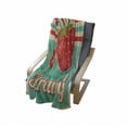 thumbnail image 4 of Fruit Soft Flannel Fleece Throw Blanket, Retro Poster Style Strawberries Colorful Stripes with Grunge Worn out Background, Cozy Plush for Indoor and Outdoor Use, 70" x 90", Multicolor, by Ambesonne, 4 of 6