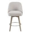thumbnail image 4 of Madison Park Pearce 25.75" Fabric and Solid Wood Counter Stool in Gray, 4 of 8