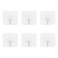 thumbnail image 1 of Colgadores de pared de puerta con ventosa fuerte y transparente ganchos Ehuebsd de soporte para bolso toalla mopa 6 piezas, 1 of 6