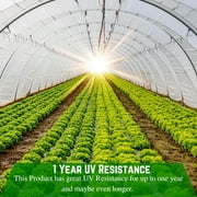 Farm Plastic Supply - Clear Greenhouse Plastic Sheeting - 6 mil - 1 Year UV Resistant Polyethylene Greenhouse Film, Hoop House Green House Cover for Gardening, Farming, Agriculture (12' x 25')