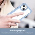 thumbnail image 3 of Case for iPhone 14 Case Slim Dropproof [Defend from Drop/Scratch/Slip/Fingerprint] Clear Acrylic Hard Back Soft TPU Bumper Hybrid Phone Cover for iPhone 14-Blue, 3 of 8
