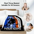 thumbnail image 2 of Football Throw Blanket, Football Blanket for Adults Team Gifts, Football Gifts for Boys Aged 8-12 Football Lovers, 40"x50" Soft Cozy Boys Throw Blanket for Teen Players Coach, 2 of 5