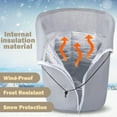 thumbnail image 4 of Plant Winter Protection Pot, 27.6" x 25.6" Flower Pot Protection Bag, Anti-Frost Winter Pot Plant Cover with Drawstring and Zipper for Winter Outdoor Fruit Trees Potted Plants Shrub (1PC，Gray）, 4 of 7