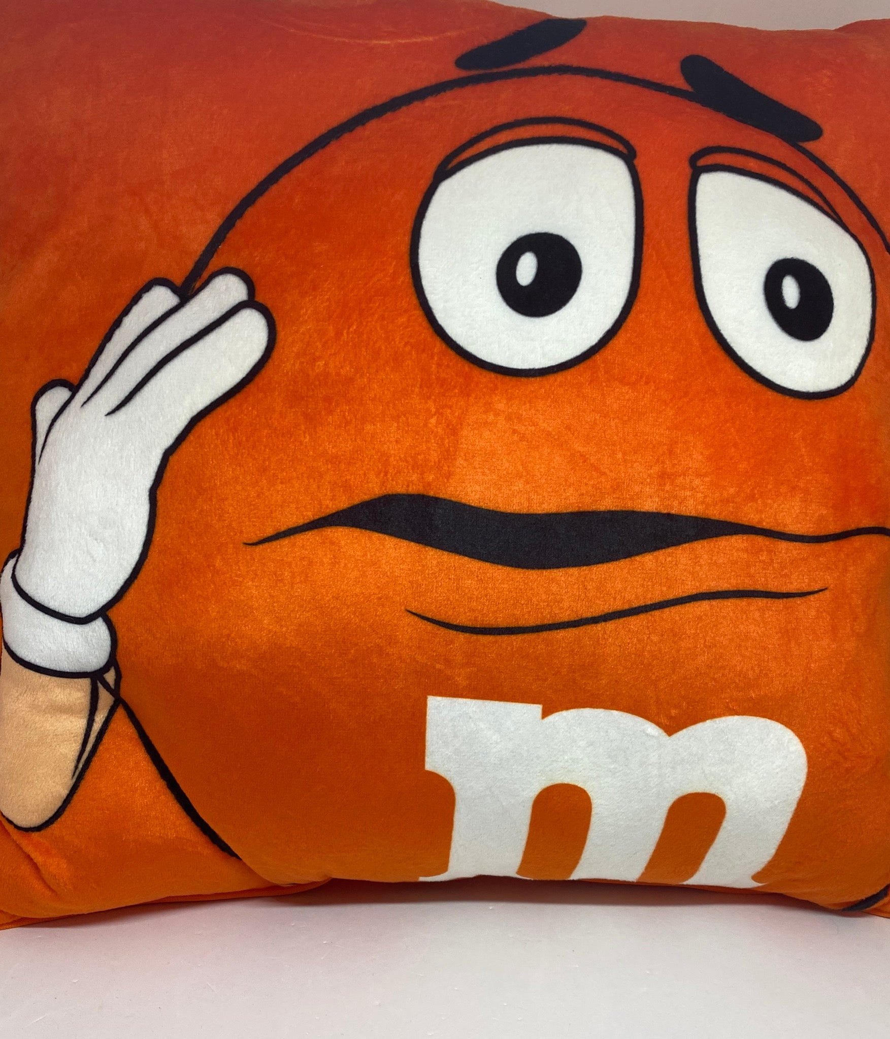 M&M's World Orange Please Don't Make Me Do Stuff Pillow Plush New with ...