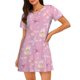 thumbnail image 1 of Fotbe Butterfly 1 Bata de Dormir para Mujer con Estampado, Camisón de Algodón de Manga Corta, Ropa de Dormir Casual, 1 of 6