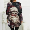 thumbnail image 5 of Craaazy Women's Christmas Printed Tops Fuzzy Lined Long Sleeve Shirts Essential for Cold Days Gifts, 5 of 6