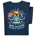 thumbnail image 2 of Collections Etc Unisex Double Flag Military T-shirt Air Force Large, 2 of 4
