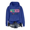 thumbnail image 3 of Wicked Sweat à Capuche Musical pour Femmes, Chandails en Molleton Wicked Femmes, Veste Chaude Design Graphique 3D, Bleu, L, 3 of 4