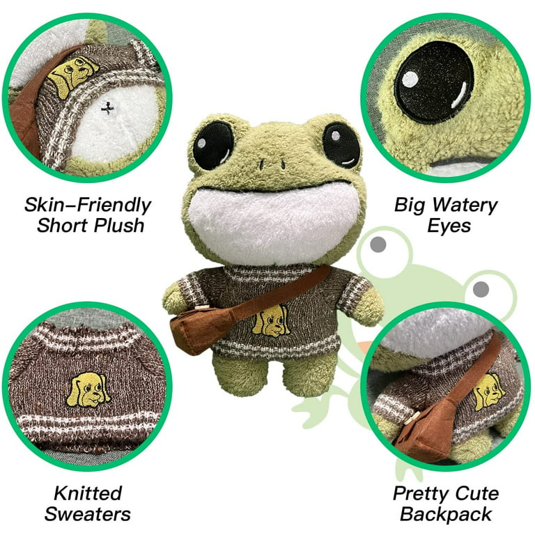 Stuffed Frog Gift for Boys Girls Frog Doll Plush Toy, Style-6