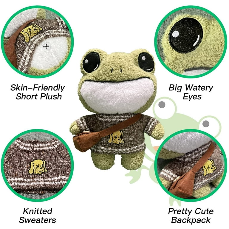 Frog Stuffed Animal Frog Plush with Dresses Plush Toy, Style-6