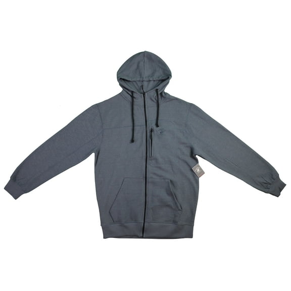 Beverly Hills Polo Club Men's Long-Sleeve Zipper-Front Hoodie (Mohawk Slate Grey, Medium, M)