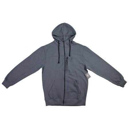 Beverly Hills Polo Club Men's Long-Sleeve Zipper-Front Hoodie (Mohawk Slate Grey, Medium, M)
