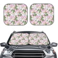 thumbnail image 2 of Xecao Lilies Flowers for Foldable Car Sun Shades (2-Pack) offer sun protection with an easy-fold design for convenient windshield shading., 2 of 7
