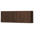 thumbnail image 5 of Joyyskill Large Wall Cabinets Set of 2 Laundry Room Wall Mounted Medicine Cabinet with 3 Door and Shelves Floating Cupboard Kitchen Organizers Pantry Cabinets, Brown, 5 of 7
