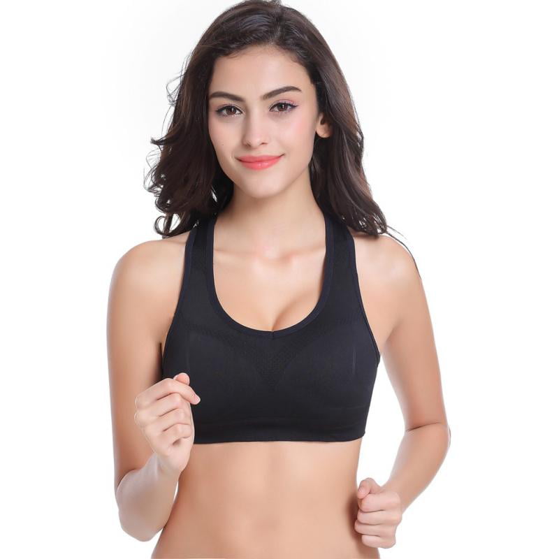 Details about   Women Seamless Sports Bra Yoga Fitness Push Up Wireless Padded Tank Top Stretch 