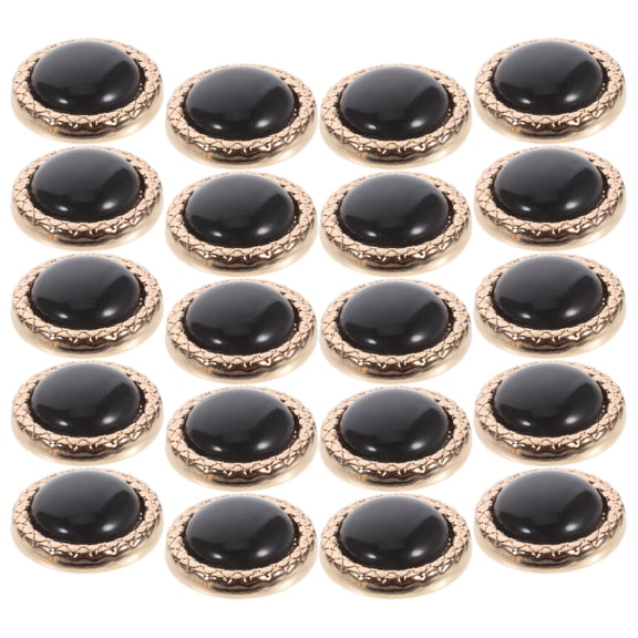 ELAYARD 20Pcs Black Metal Sewing Buttons Vintage Classic Suit Coat Decor for DIY Crafts and Clothing