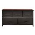 thumbnail image 2 of SuperDeal Retro 5 Drawers Dresser Chest of Drawers MDF Brown, 2 of 8