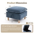 thumbnail image 2 of Villeston Storage Ottoman, Upholstered Ottoman Bench for Sofa, Coffee Table or Footrest, for Living Room, Bedroom or Entryway,Blue, 2 of 5