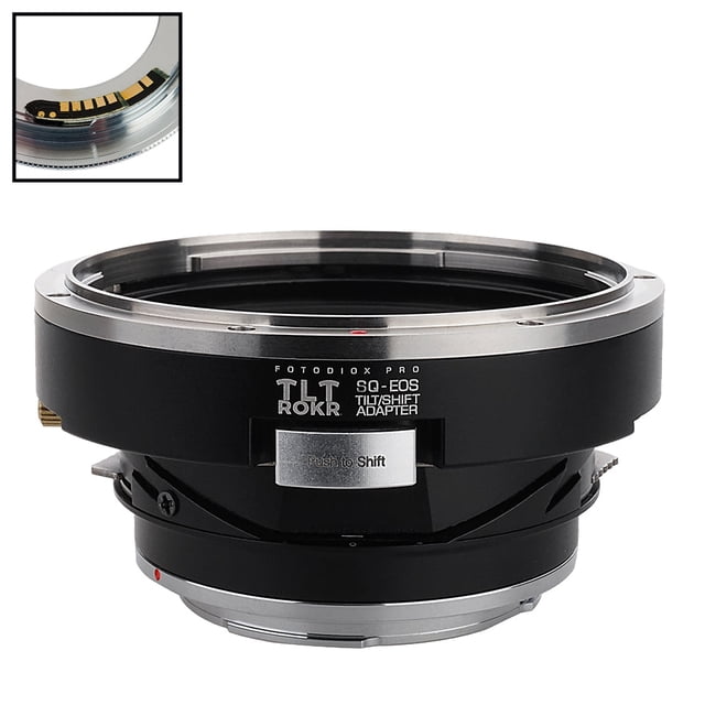 Fotodiox Pro TLT ROKR - Tilt / Shift Lens Mount Adapter Compatible with for Bronica SQ Mount Lenses to Canon EOS (EF, EF-S) Mount D/SLR Camera Body - with Generation v10 Focus Confirmation Chip