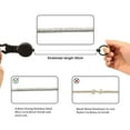 thumbnail image 6 of 2 pcs Retractable Key Chain Black Elastic Pull Buckle Retractable Key with Steel Wire Rope, 6 of 8