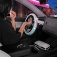 thumbnail image 4 of Carbella Mint Green Diamond Bling Steering Wheel Cover for Women, Standard 15 Inch Size Fits Cars Trucks SUV, 4 of 7