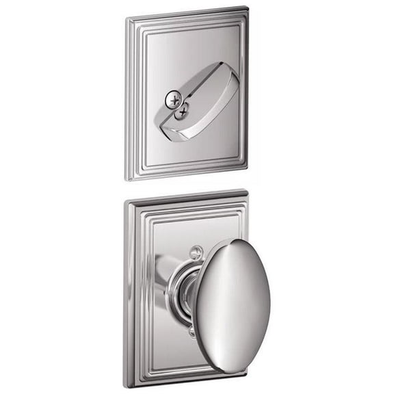 Schlage F59SIE625ADD Siena Single Cylinder Interior Pack - Chrome