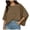 Coffee, variant on Hiiyo Women's Short Batwing Sleeve Loose T-Shirt Solid Casual Soft T Shirt, Sizes S-XXL