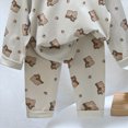 thumbnail image 6 of TOWED22 Toddler Boy Fall Outfits Set Long Sleeve Graphic Round Neck Pullover Top Thick Jogger Pants Soft Clothes 2Pcs(Coffee,18-24 M), 6 of 6