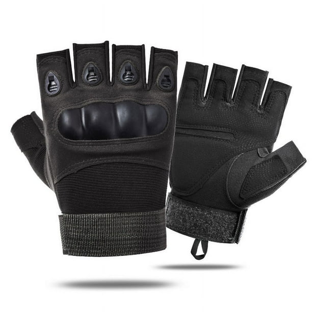 Glove Station- Guantes tácticos sin dedos para hombres - Guantes de motocicleta para tiro táctico, airsoft, caza, trabajo policial y senderismo