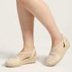 thumbnail image 4 of Mysoft ladies elastic wedged sandals Beige Sandals Size 8M Mysoft Mysoft Sandalias, 4 of 7