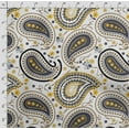 thumbnail image 4 of Soimoi Asian Paisley Print, Velvet Fabric, Decor Sewing Fabric by The Yard 54 Inch Wide,Decorative Fabric for Upholstery and Home Accents, White & Gray, 4 of 5