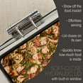 thumbnail image 2 of Celebrations by Denmark Tools for Cooks 5 Piece 6.3-Quart Stainless Steel Square Chafing Dish Set Soft Close Lid with Glass Window for Catering Serving, 2 of 9