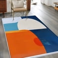 thumbnail image 4 of Rectangle Area Rug 4x6ft,Abstract Minimalist Aesthetic Color Block Washable Carpet Non-Slip Runner Accent Rugs Indoor Floor Mat for Bedroom Living Room Decor,Boho Terracotta, 4 of 9