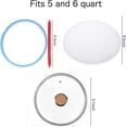 thumbnail image 6 of 9 inch Tempered Glass Lid for Instant Pot 6 Quart, Silicone Lid Silicone Cover for Instant Pot 6 Quart, Silicone Sealing Rings for Instant Pot 5 qt or 6 qt (2 Pack), Set of 4 Instant Pot Accessories, 6 of 7
